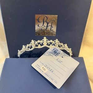 Beautiful Bel Aire Bridal Silver and Crystal Bridal Headpiece Style 628.